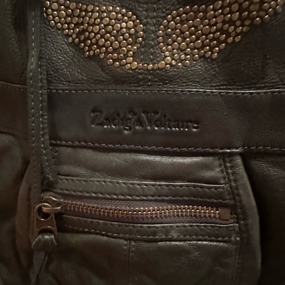 Zadig Voltaire gorgeous dark bottle green leather purse. - Picture 3 of 14